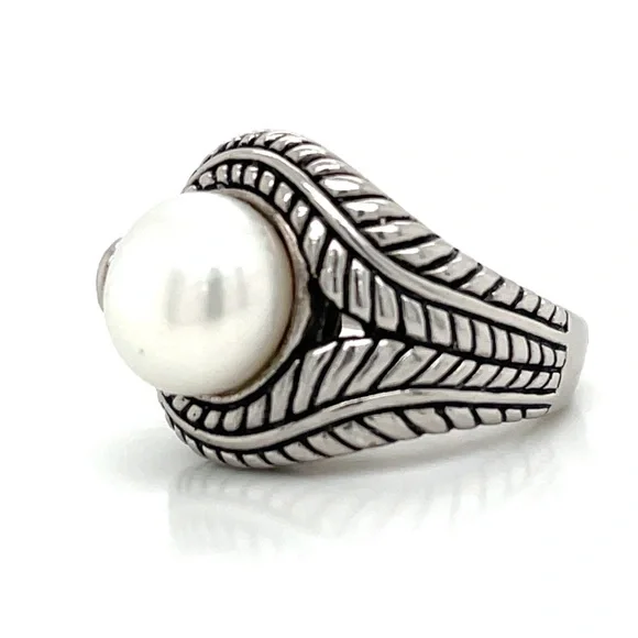 EFFY Sterling Silver/18K Yellow Gold 10mm Freshwater Pearl Ring, Size 6.5